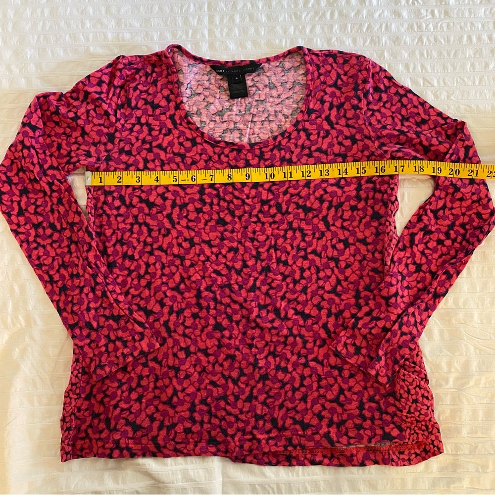 2/$15 MixMatch Marc by Marc Jacobs Pink Floral Silk Cotton Mix Top Size S - Picture 4 of 7